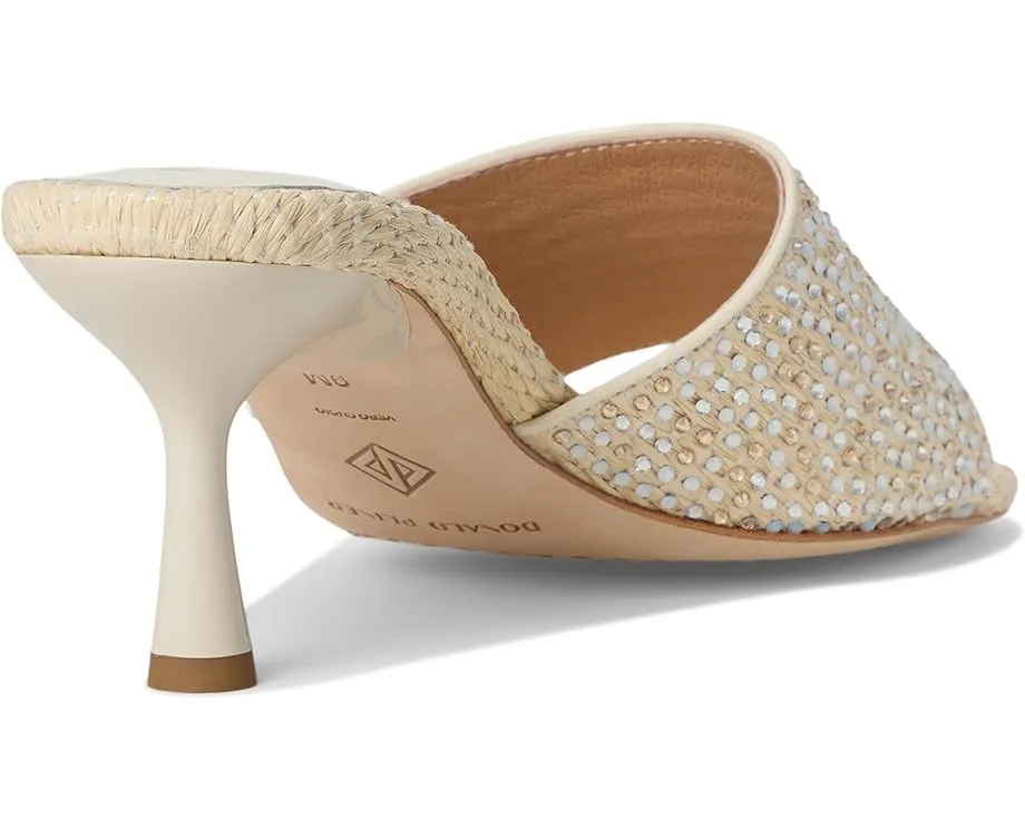 Сандалии Donald Pliner Rikki на среднем каблуке с плетеной рафией