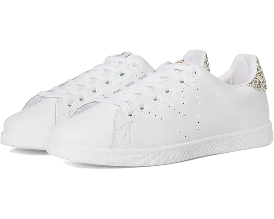 Кроссовки Tenis Leather & Glitter victoria с кожаным верхом и блестками