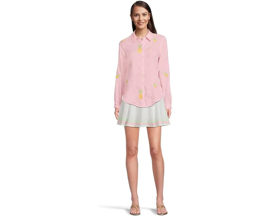 Рубашка из льна Lilly Pulitzer Sea View с накладными карманами