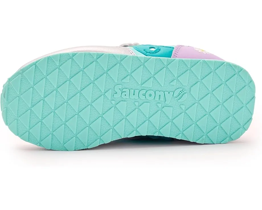 Детские кроссовки Saucony Kids Jazz с застежкой на липучке из замши и сетки