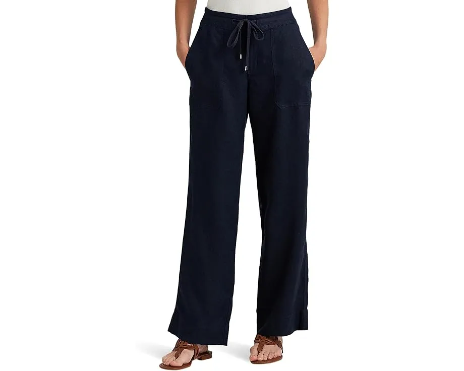 Брюки Petite Linen Wide-Leg от Lauren Ralph Lauren