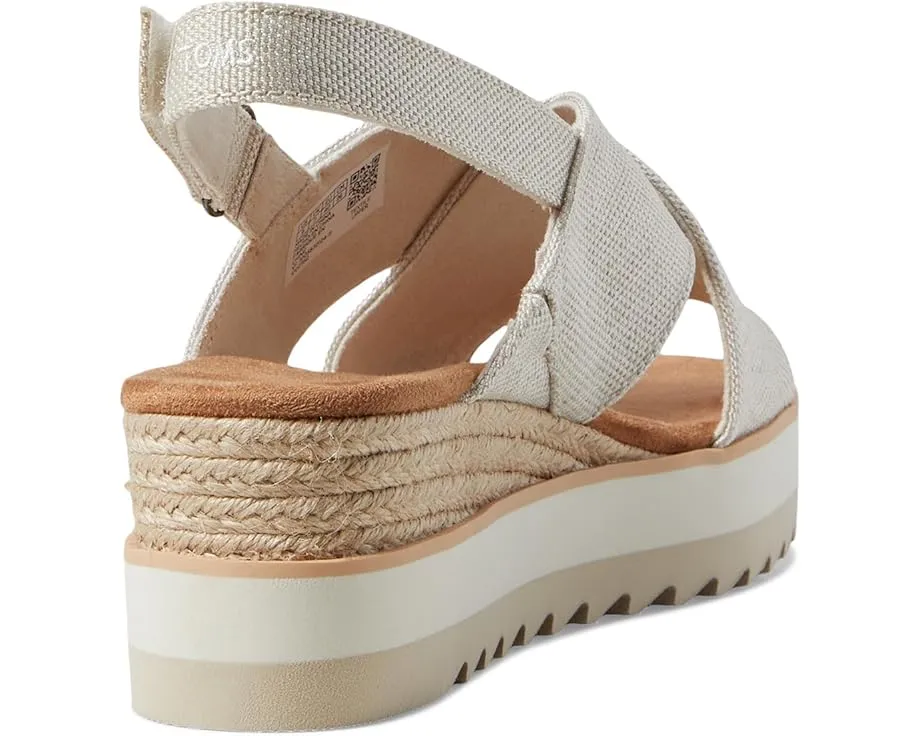 Босоножки TOMS Diana Crossover на платформе с перекрещенными ремешками