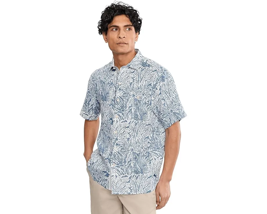 Льняная рубашка Tommy Bahama Antigo Vines с принтом и карманом