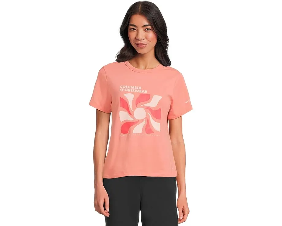Футболка Columbia Sun Trek Graphic с коротким рукавом и защитой UPF 50