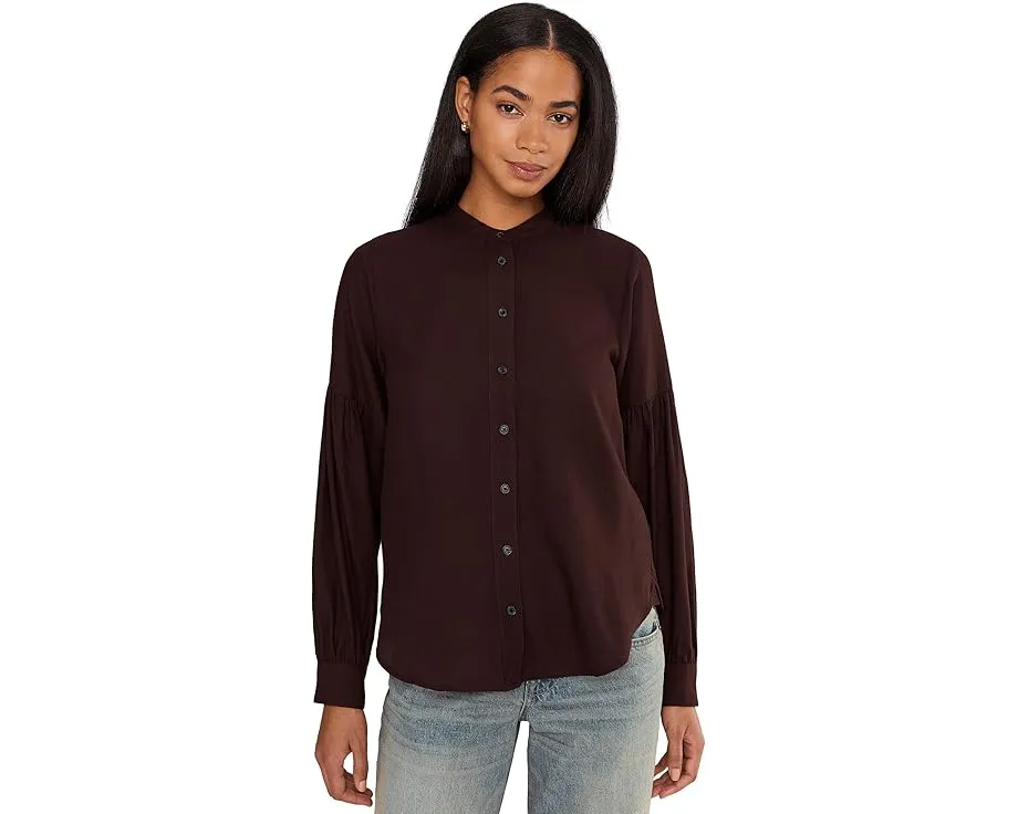 Рубашка Madewell Carmen Shirt из хлопка и модала в клетку с присборенными деталями