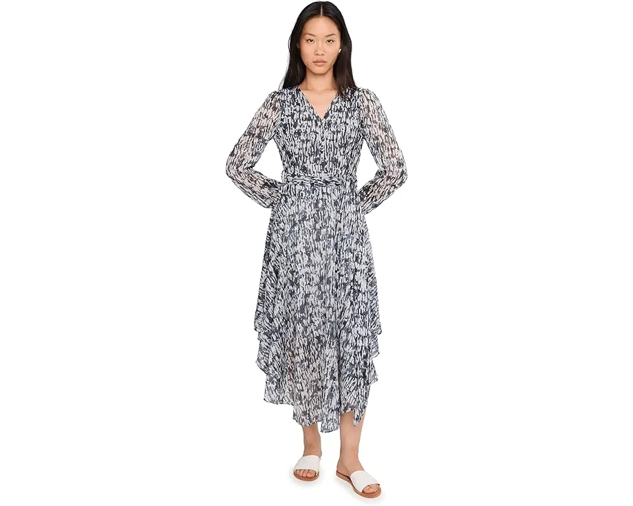 Макси-платье Vince Camuto с V-образным вырезом и завязкой на талии