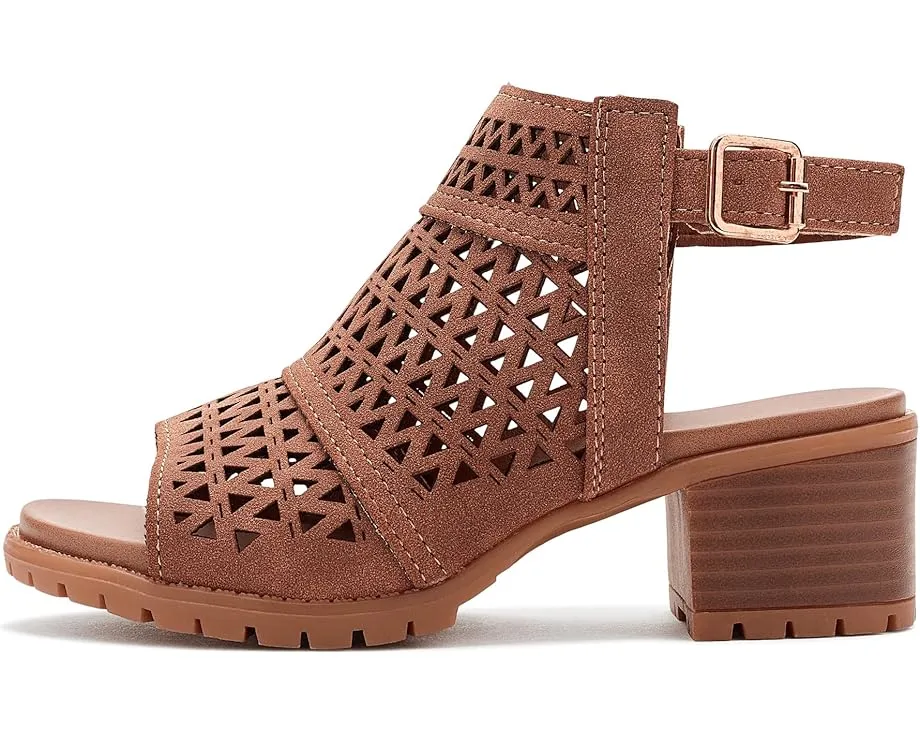 Детские сандалии Mia Kids Mollee на квадратном каблуке с ажурными вырезами