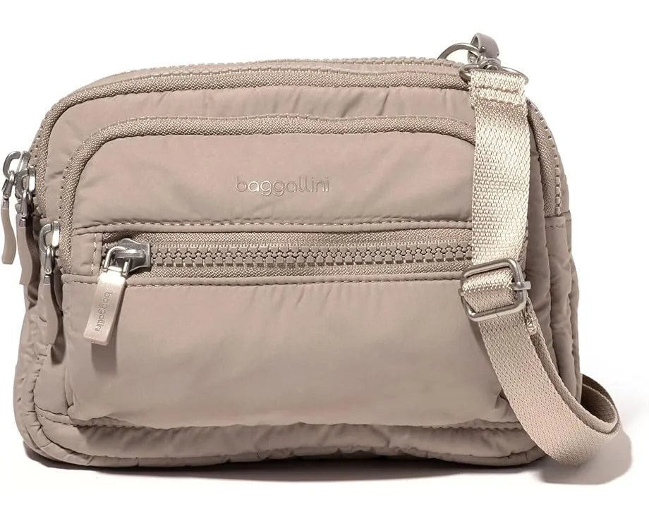 Сумка Baggallini Triple Zip Bagg с регулируемым ремнем и несколькими отделениями