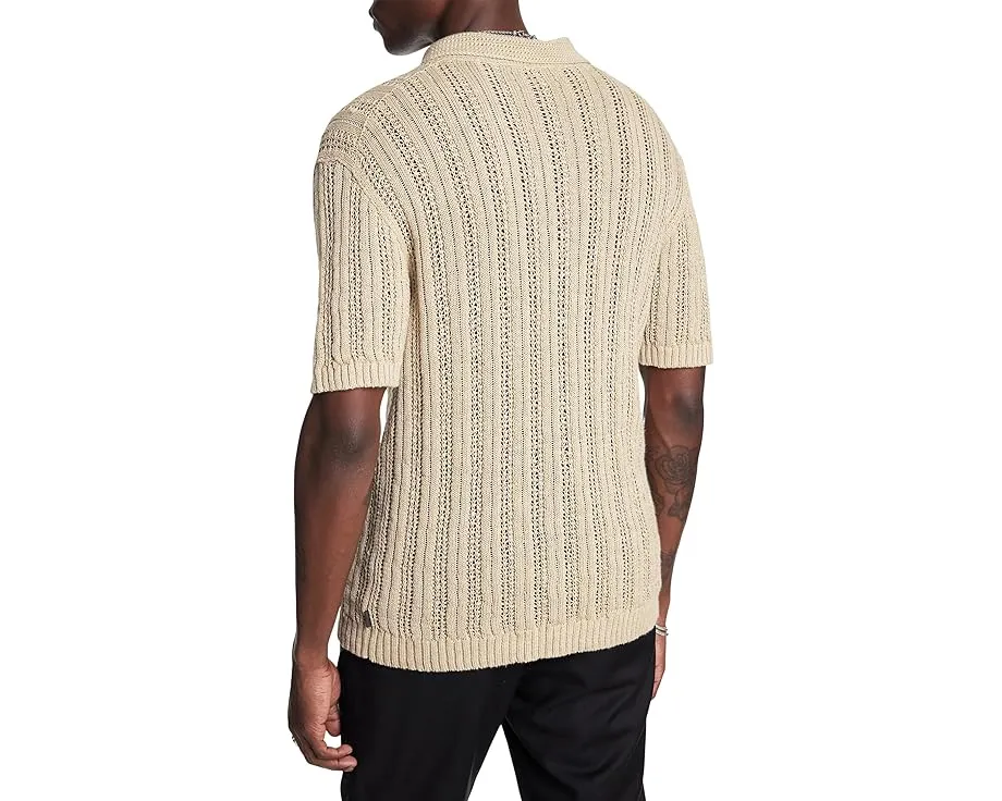 Свитер поло Odin Linen из французского льна с воротником под вязку