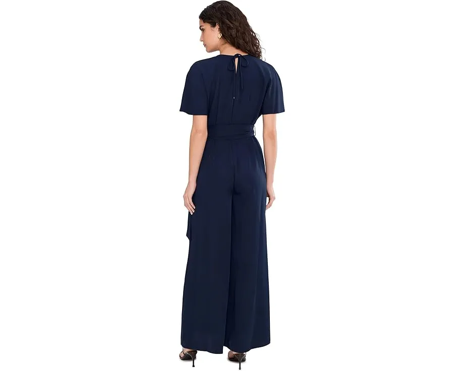 Комбинезон макси с глубоким V-образным вырезом и поясом Vince Camuto