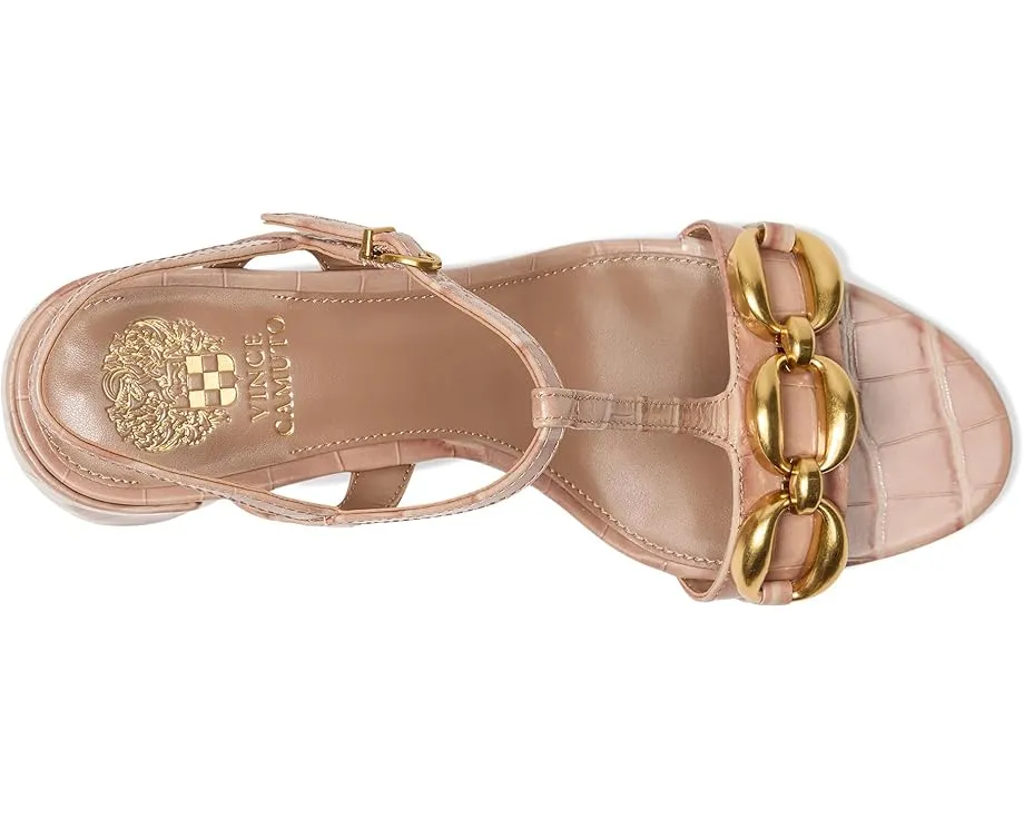 Сандалии Vince Camuto Chirie на платформе с цепью и крокодиловым принтом