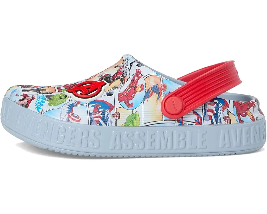 Детские сабо Crocs Avengers Off Court с принтом и задним ремешком