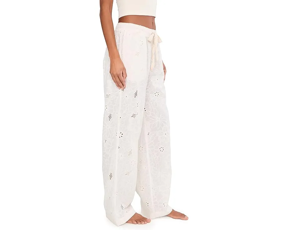 Штаны Free People Day Drift с цветочной вышивкой и широким кроем