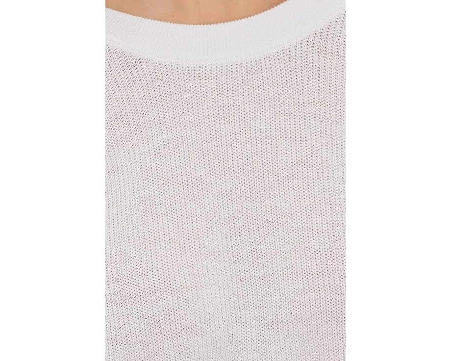 Свитер Eileen Fisher с круглой горловиной из органического льна и хлопка