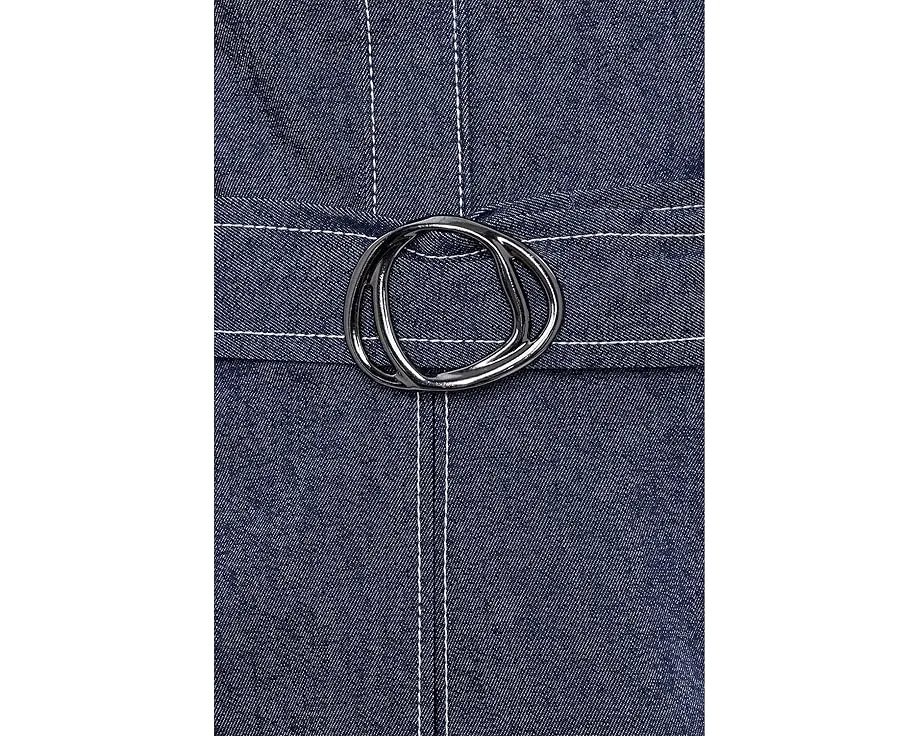 Комбинезон с faux denim и поясом Adrianna Papell