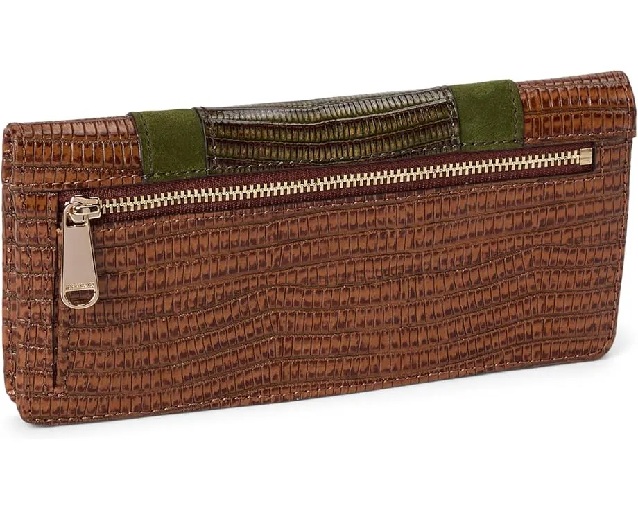 Кошелек Ady из кожи с множеством отделений и плоским дизайном Brahmin