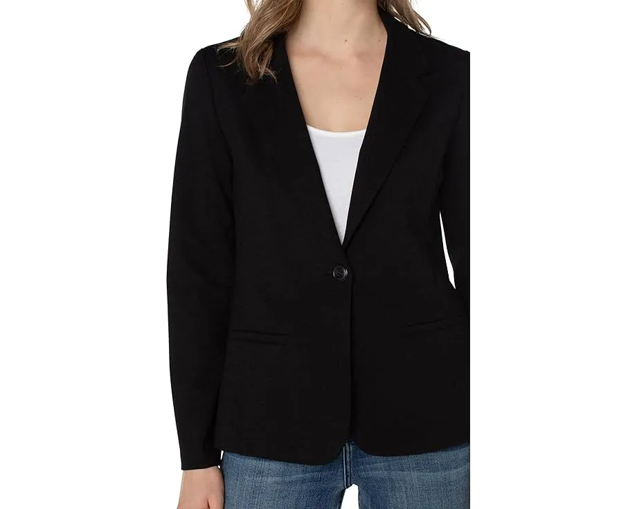 Приталенный трикотажный блейзер Liverpool Los Angeles с вертикальными рельефами