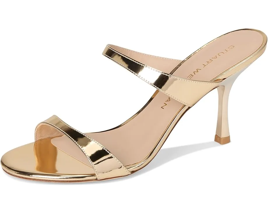 Сандалии Stuart Weitzman Nudist Slide 85 на тонком высоком каблуке