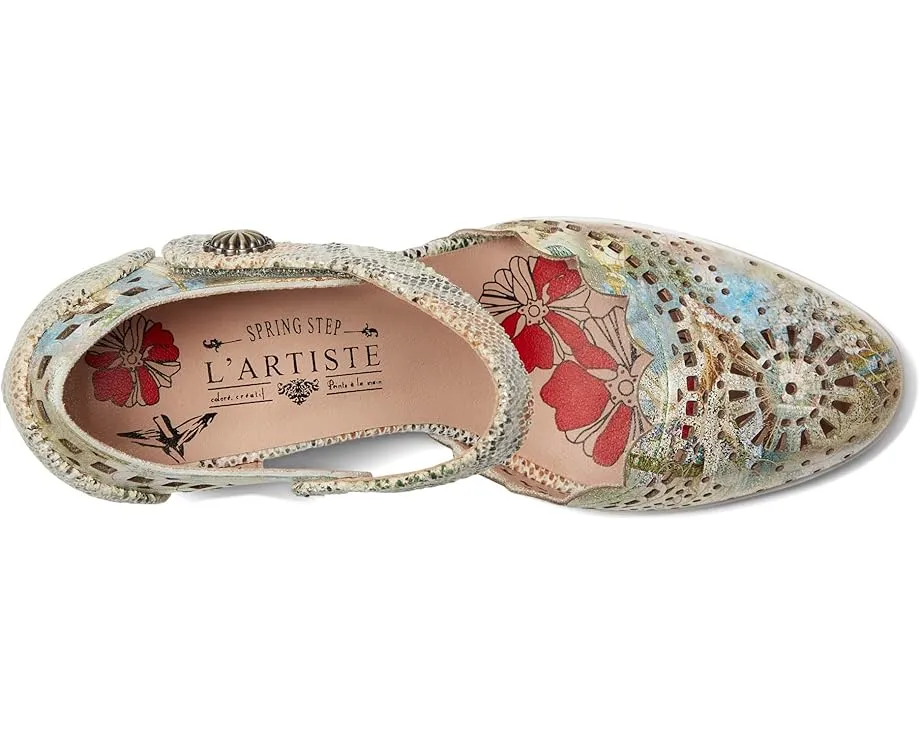 Туфли Luxe с лазерной перфорацией и каблуком в кожаной оплетке L'Artiste by Spring Step