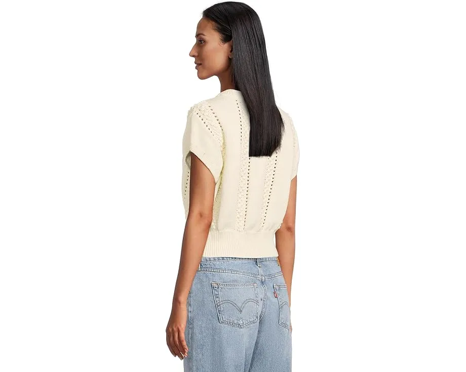 Свитер Lilla P Wedge с круглой горловиной и ажурной вязкой