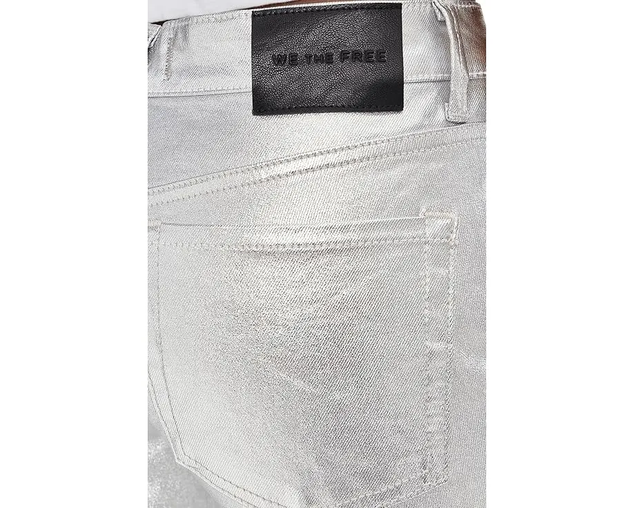 Брюки Free People Oracle Metallic с металлическим эффектом и прямым кроем