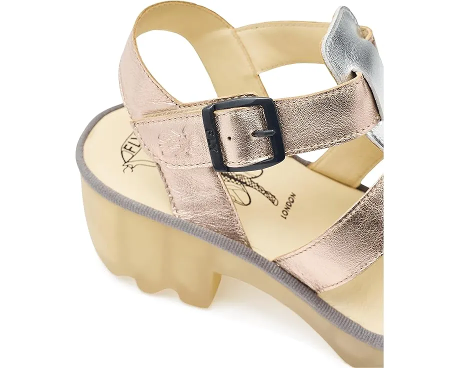 Сандалии FLY LONDON Terf614fly на квадратном каблуке с пряжкой и стелькой из пены