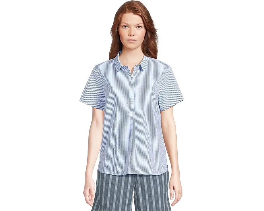 Рубашка L.L.Bean Vacationland из ткани пике с короткими рукавами и застежкой на пуговицах