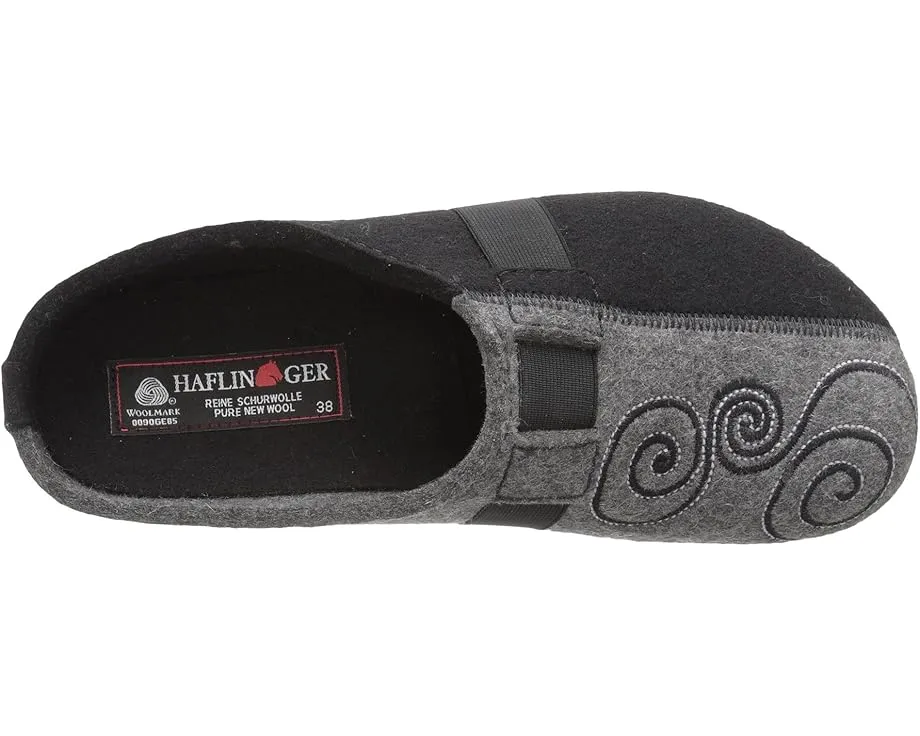 Клоги Haflinger Magic из войлока с подошвой на каблуке-рокере