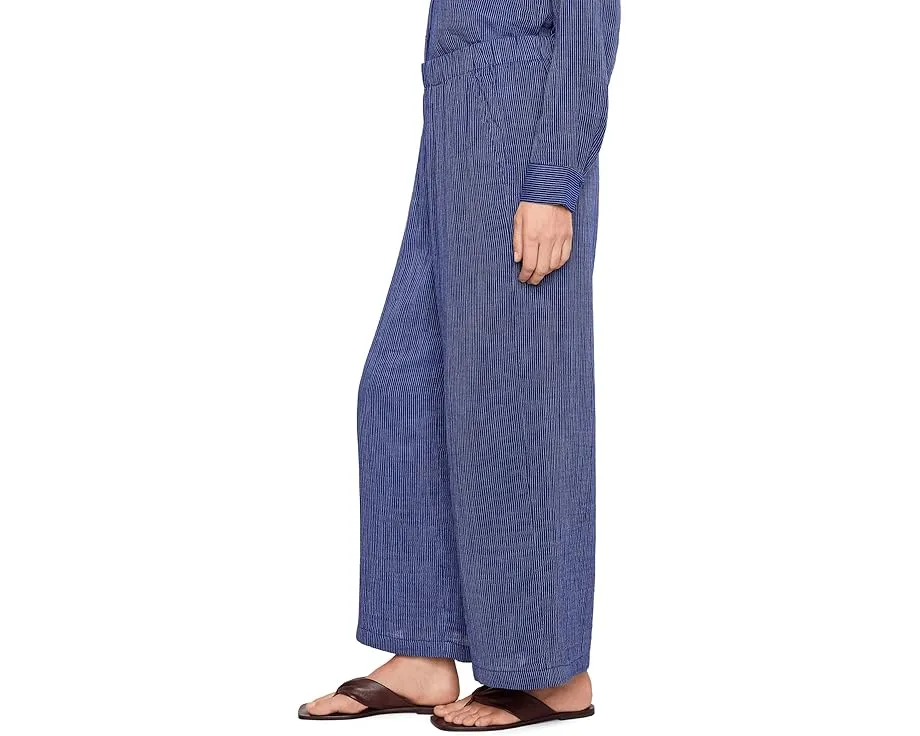 Полосатые брюки Eileen Fisher из органической марли