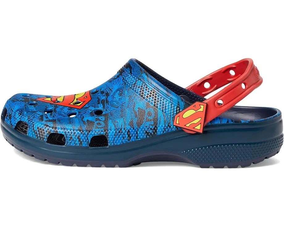 Классические сабо Crocs Classic Superman с жёсткими украшениями