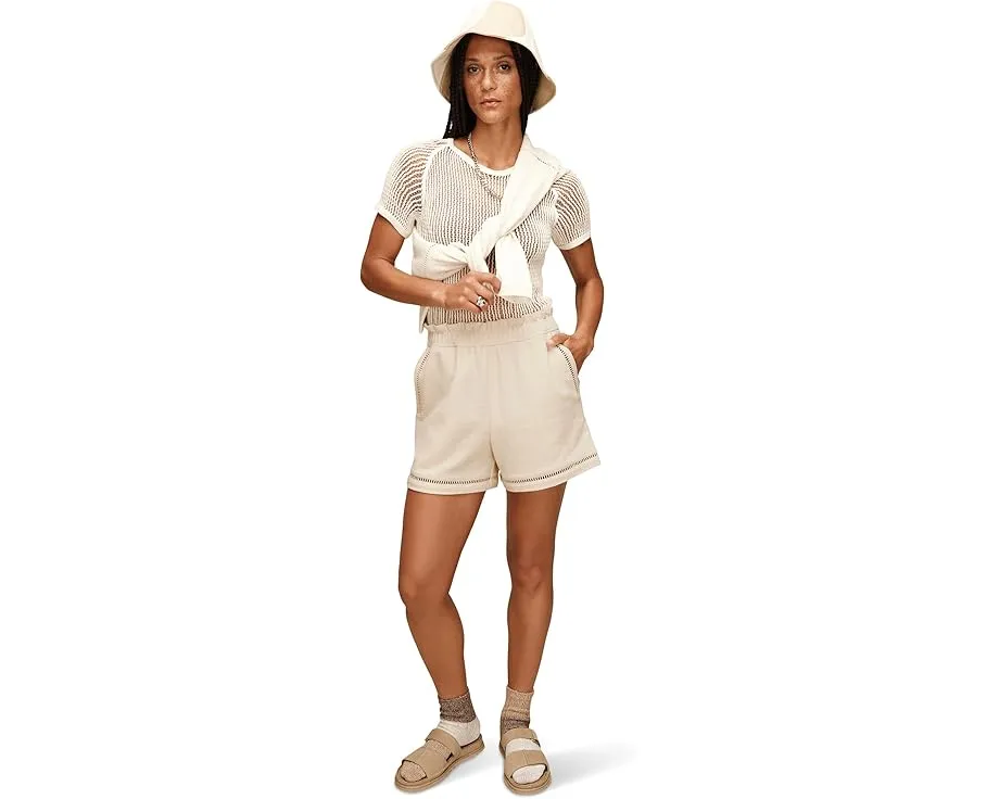 Шорты UGG Frynn Short с текстурированной вязкой и эластичным поясом на шнурке