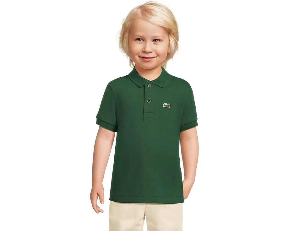 Детское поло Lacoste Kids Petit Pique из хлопкового пике с вышитым крокодилом