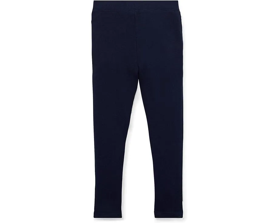 Леггинсы Polo Ralph Lauren Kids из френч терри для младших детей с бантом на поясе