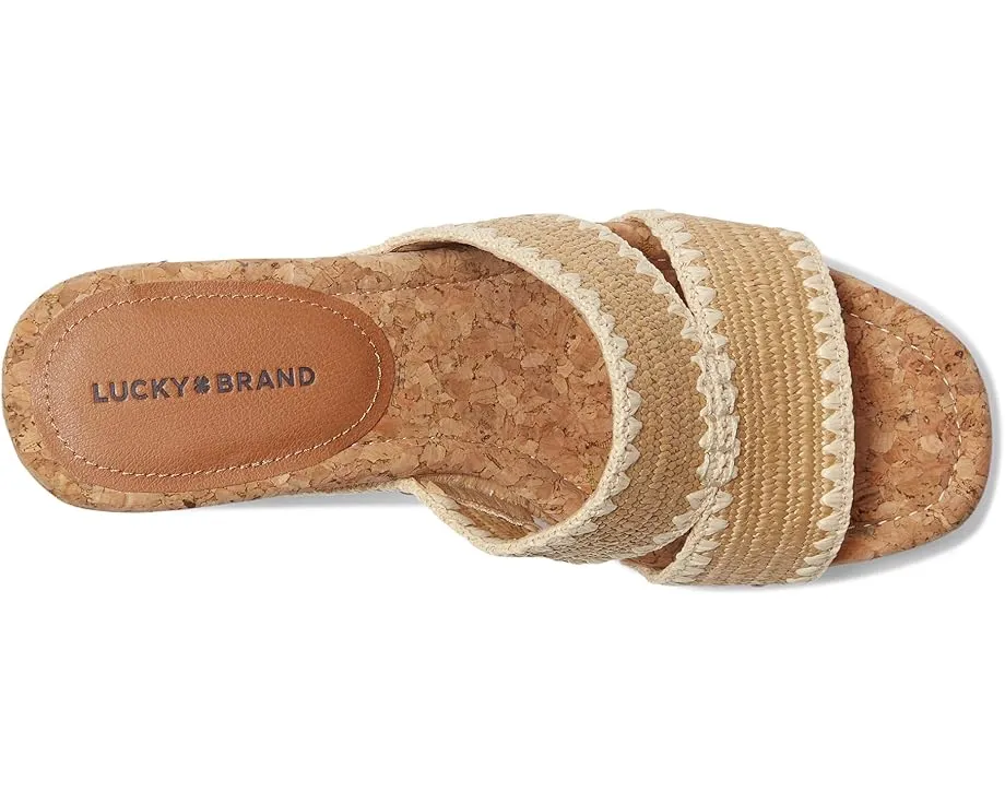 Сандалии Vickta Woven Band Cork Wedge от Lucky Brand с плетеными ремешками и пробковым клином