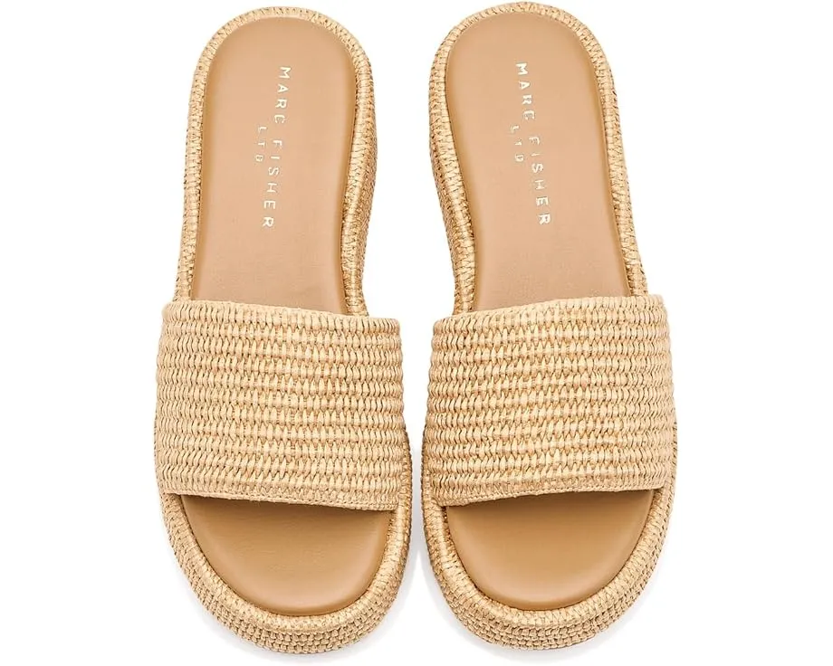 Женские босоножки-танкетки Marc Fisher LTD Daylin на платформе с принтом в полоску