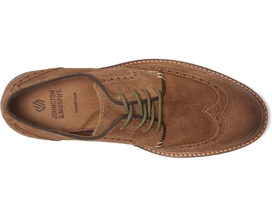 Johnston & Murphy Calder Wingtip с контрастной окантовкой и подошвой из крепа