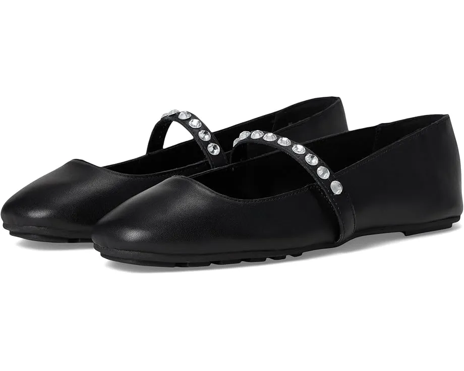 Балетки MLE-Karolin с ремешком и стразами на замше от MIA