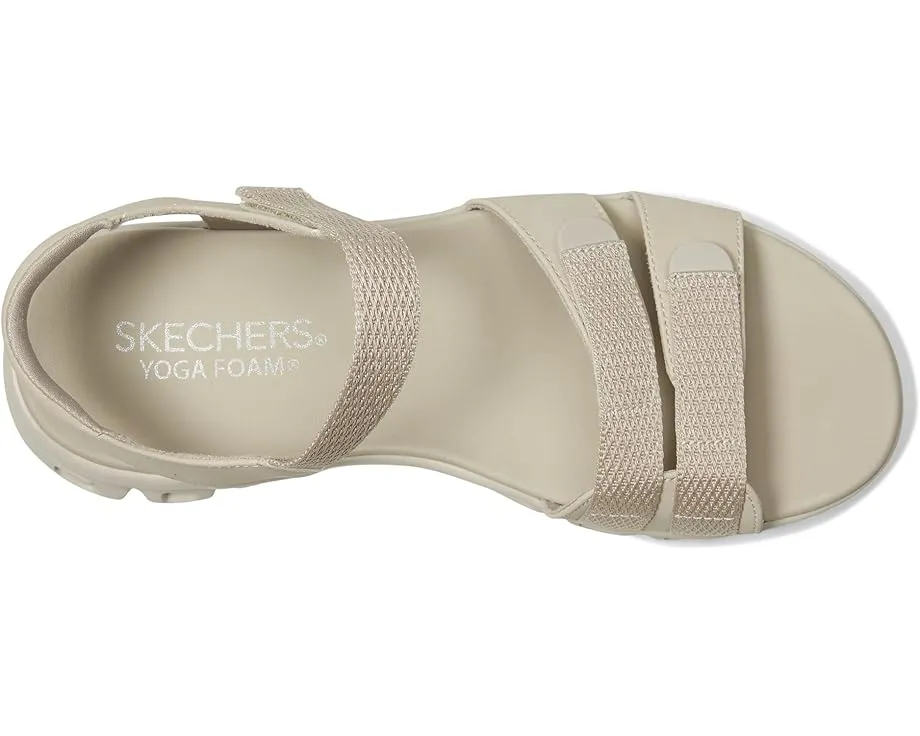 Спортивные сандалии Skechers Glide Step Count On Me с геометрической подошвой и стелькой Yoga Foam