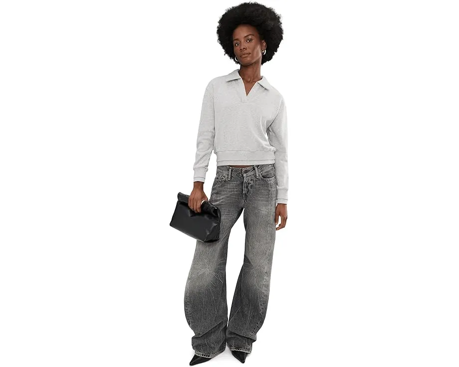 Свитшот AG Jeans Carol с воротником джонни из шерпы