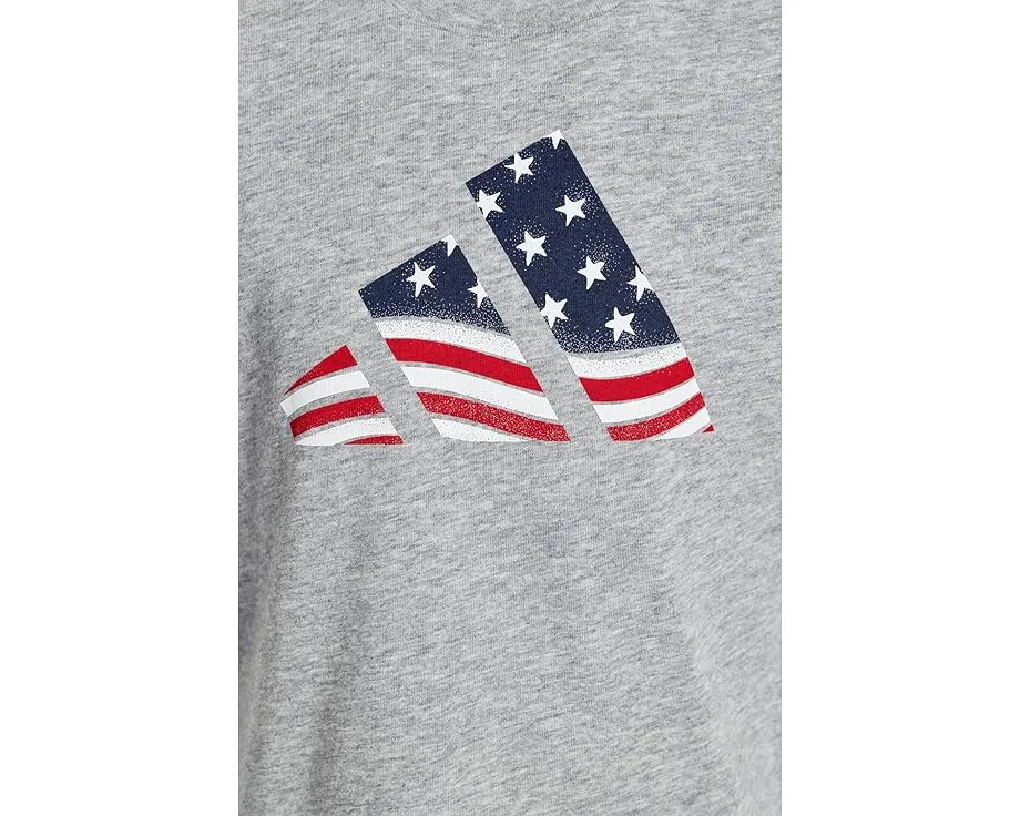 Футболка adidas Kids с патриотичным логотипом и флагом США для малышей
