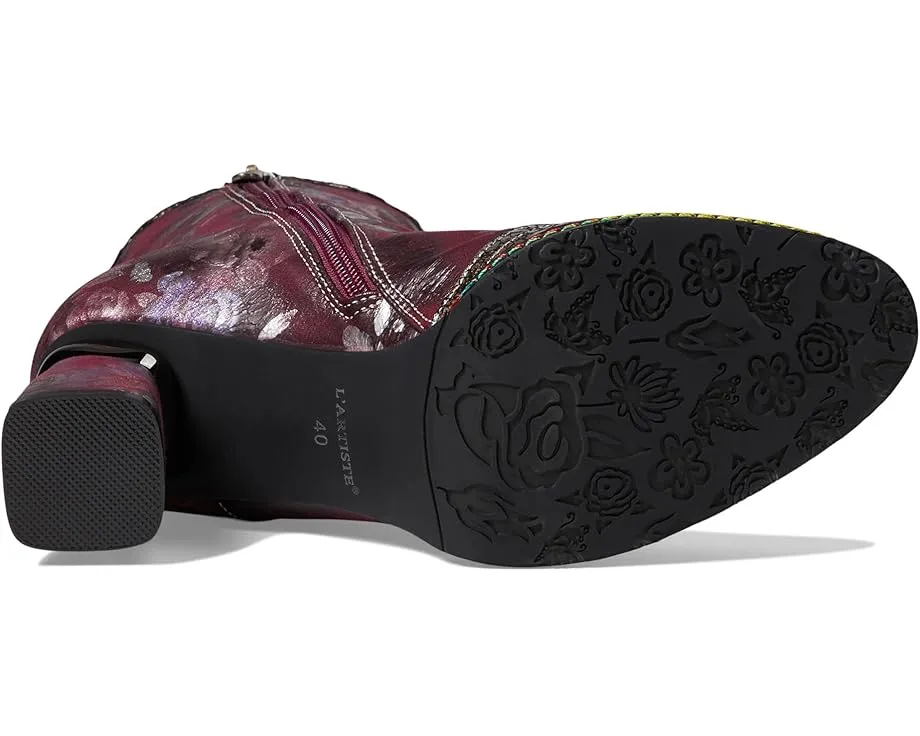 Ботильоны Carre от L'Artiste by Spring Step с цветочным принтом и лентами