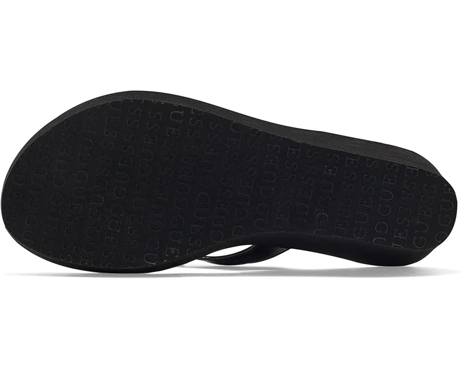 Сандалии GUESS Stazie с бантом и клиновидным каблуком