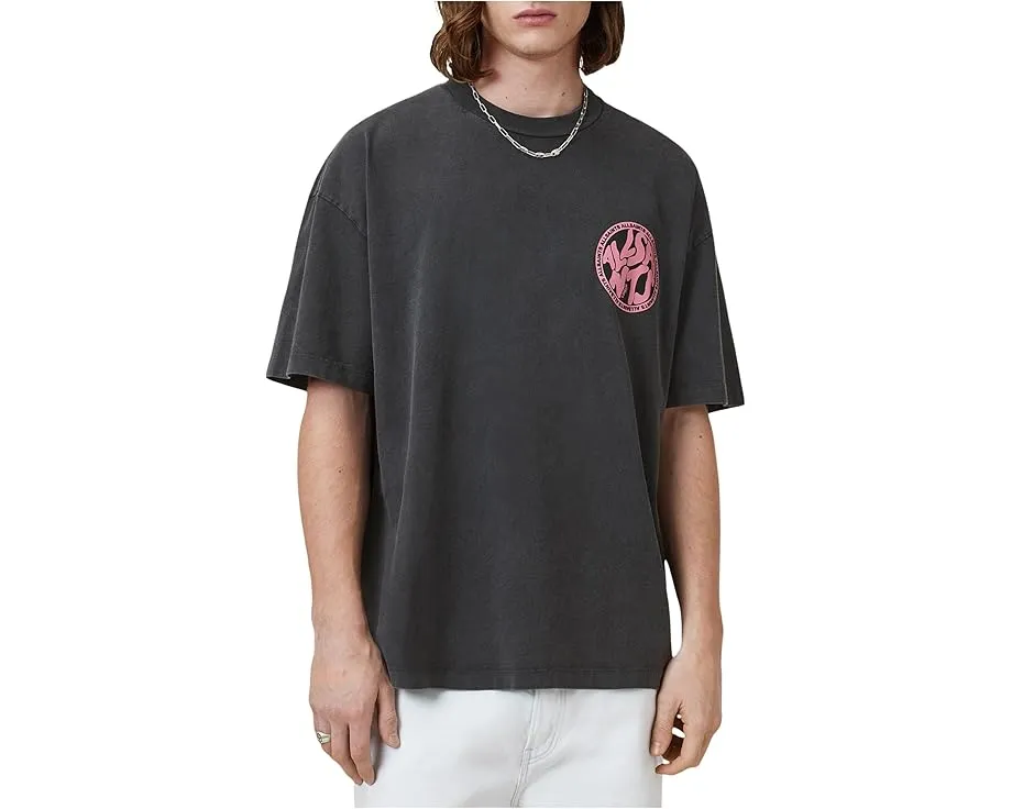 Футболка AllSaints Distortion с коротким рукавом и принтом на груди и спине