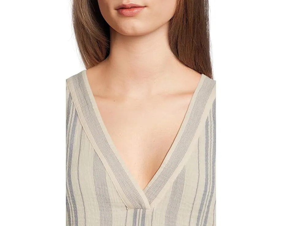 Faherty топ без рукавов из органического хлопка с V-образным вырезом