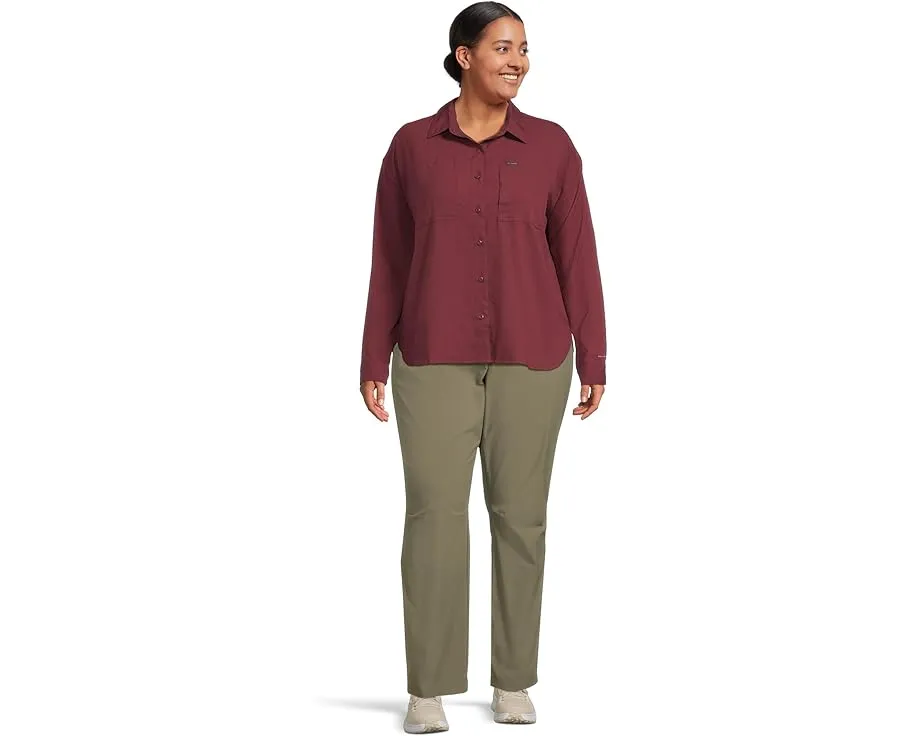 Рубашка Columbia Plus Size Silver Ridge Utility с длинным рукавом и UPF 50