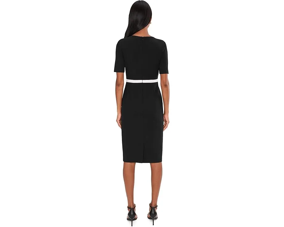 Приталенное платье Contrast Bow с бантом от Adrianna Papell