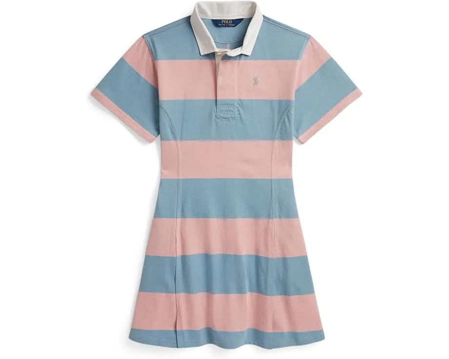 Полосатое хлопковое платье-регби Polo Ralph Lauren