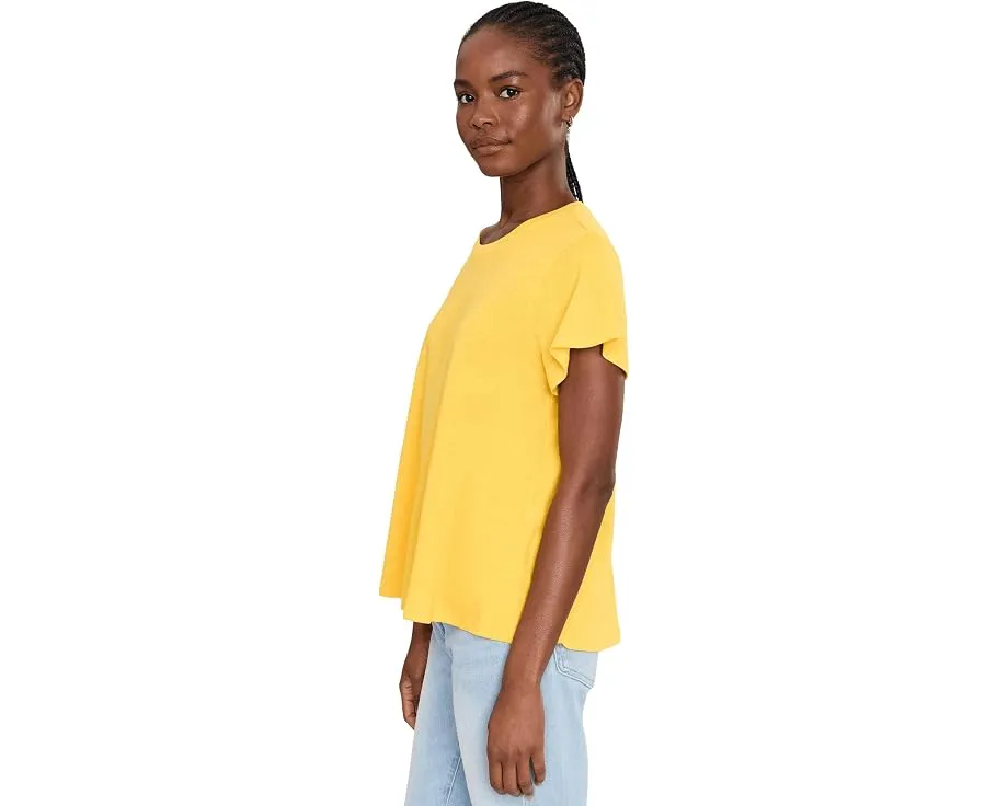 Топ Organic Cotton Slubby Jersey с круглым вырезом и короткими рукавами Eileen Fisher