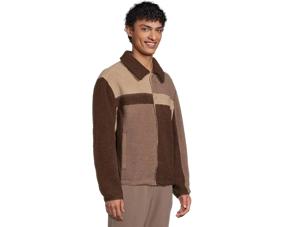 Куртка UGG Lachlan Uggfluff из плюшевого флиса с цветными блоками