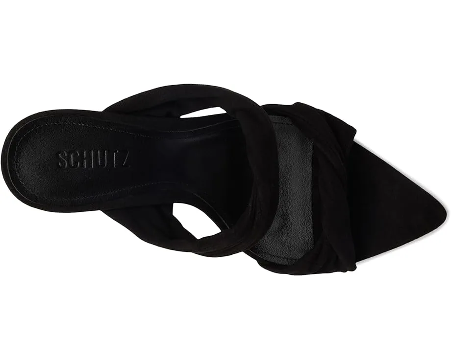 Туфли-мюли Schutz Meline из замши на скульптурной шпильке